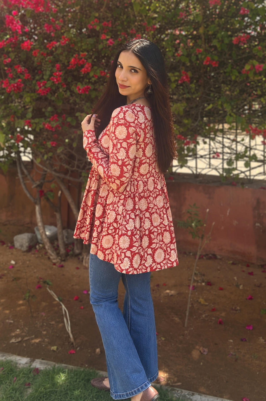 Women's Full Sleeve Flared Kurti