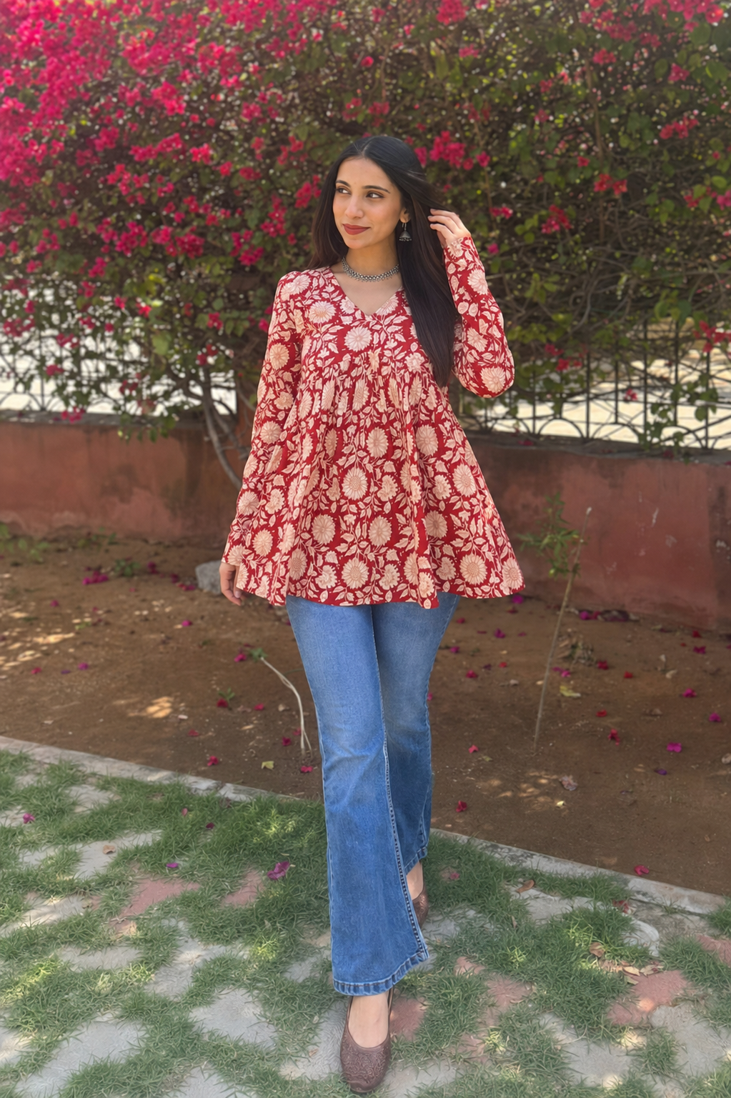 Women's Full Sleeve Flared Kurti